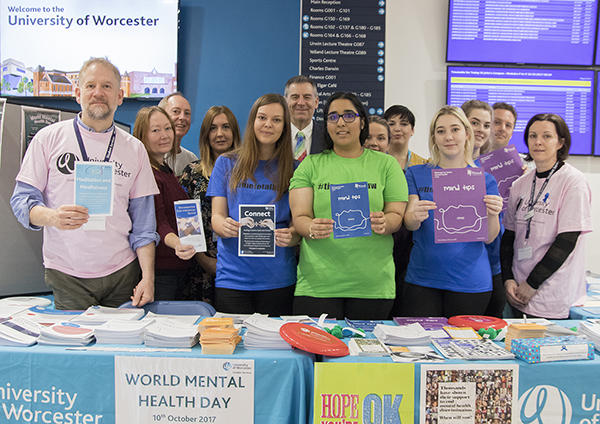 Some of the student support team at World Mental Health Day