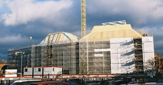 The Hive when it was under construction.