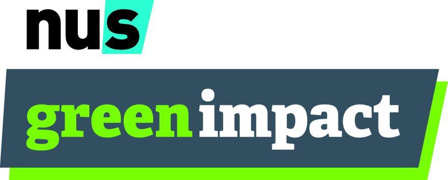 The logo for "Green Impact" next to the logo for the "National Union of Students."