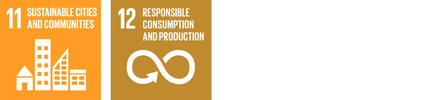 The SDG logos for 11.Sustainable Cities and Communities and 12.Responsible Consumption and Production