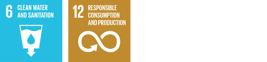 The SDG logos for 6.Clean Water and Sanitation and 12.Responsible Consumption and Production