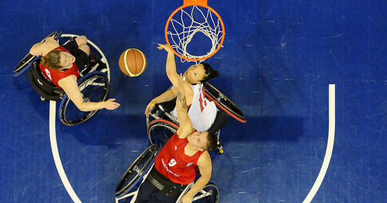 Women's wheelchair basketball match